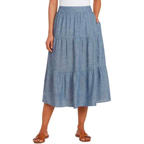 NWT Matty M Ladies' Tiered Midi Skirt - Picture 1 of 5